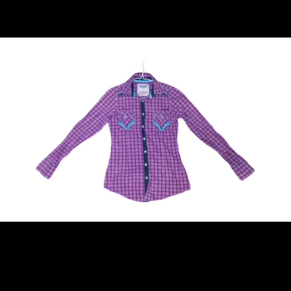 Purple Long Sleeve Button Up Shirt by roar